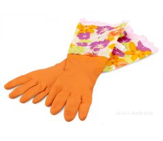 FUNNY dlouhé úklidové rukavice s dlouhou manžetou na suchý zip