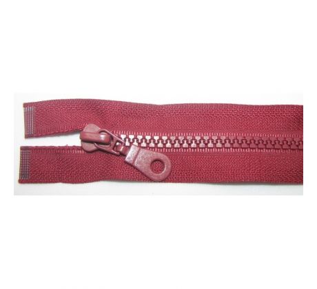 Zips plastový 5 mm - deliteľný 45 cm bordový