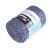 Pletacia priadza Macrame Cotton lurex 250 g modrá jeans strieborná