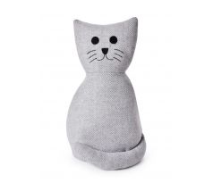 Dveřní textilní zarážka ve tvaru kočky