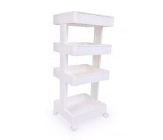 ROBUSTON | Pojízdný regál 4patrový | Profesionální vozík na kolečkách, výška 92 cm