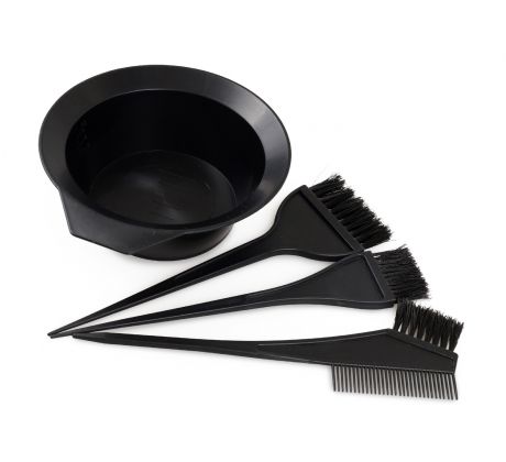 BEAUTY | set na barvení vlasů | 4 díly | misky a štětce na domácí i salonní použití