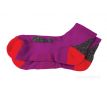 Sportovní funkční ponožky, pohodlné, fialovo-červeno-šedé