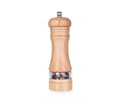 16 cm ruční mlýnek na pepř a sůl z bukového dřeva, keramický strojek
