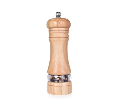 16 cm ruční mlýnek na pepř a sůl z bukového dřeva, keramický strojek