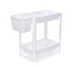 Patrový obdélníkový regál PERFOR WHITE š.23 cm, 2 patra