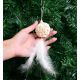 ANDĚLSKÁ NITKA | ratanová vánoční ozdoba s peříčky a knoflíkem | 20 cm