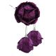 GLITZ ROSES | poupata růží s třpytivým finišem | 3 ks | fialové 5,5 cm