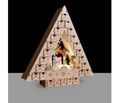 41 cm velký svítící LED adventní kalendář