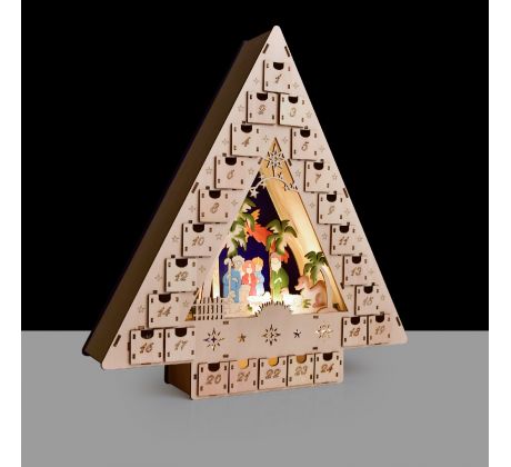41 cm velký svítící LED adventní kalendář