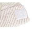 Pletená čepice s teplou měkkou podšívkou a aplikací loga FC WHITE BADGE