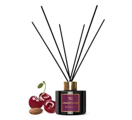 MIDNIGHT CHERRY | difuzér s FLOW květinou & tyčinkami | PARFUMIA | 200 ml