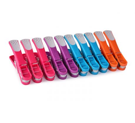 GENIUS | 10 ks šetrné kolíčky na prádlo | měkká soft touch uchopovací plocha