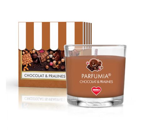 55 ml votivní sójová eko-svíce, čokoláda a pralinky, CHOCOLAT a PRALINES, PARFUMIA