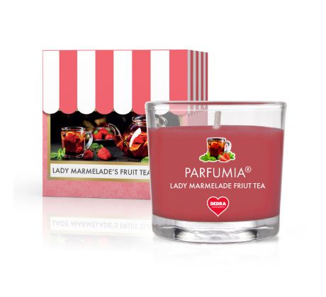 55 ml votivní sójová eko-svíce, pečený čaj, LADY MARMELADE’S FRUIT TEA, PARFUMIA