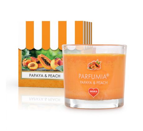 55 ml votivní sójová eko-svíce, PAPAYA & PEACH, PARFUMIA®