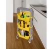 89 cm třípatrový úložný regál s hlubokými boxy