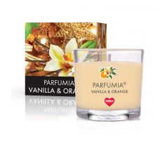 55 ml votivní sójová eko-svíce, VANILLA a ORANGE, PARFUMIA