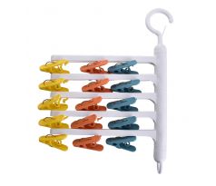 Závěsný kolotoč s 15 barevnými kolíčky na prádlo, KOLÍČKOVNÍK