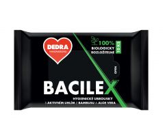 10 ks vlhčené hygienické ubrousky BACILEX® s aktivním bambusovým uhlím a Aloe Vera