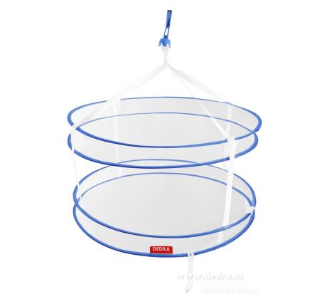 60 cm skládací dvoupatrový sušák, na prádlo, houby, ovoce i bylinky
