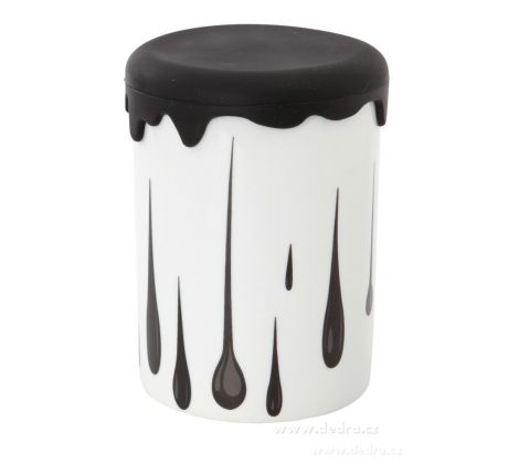 1000 ml velká dóza z porcelánu, silikonové víko, HRNEČKU VAŘ!