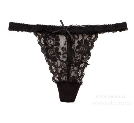 Celokrajková tanga, kalhotky černé