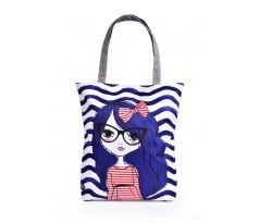 Textilní kabelka/taška FC ELEGANT MARINE LITTLE GIRL, s uzavíráním na zip