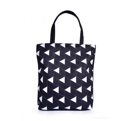 Textilní kabelka/taška FC ELEGANT BLACK&WHITE, s uzavíráním na zip