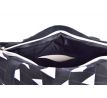 Textilní kabelka/taška FC ELEGANT BLACK&WHITE, s uzavíráním na zip