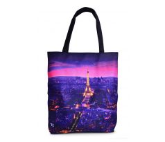 Textilní kabelka/taška FC ELEGANT NIGHT PARIS, s uzavíráním na zip