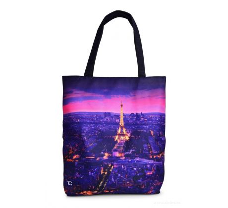 Textilní kabelka/taška FC ELEGANT NIGHT PARIS, s uzavíráním na zip