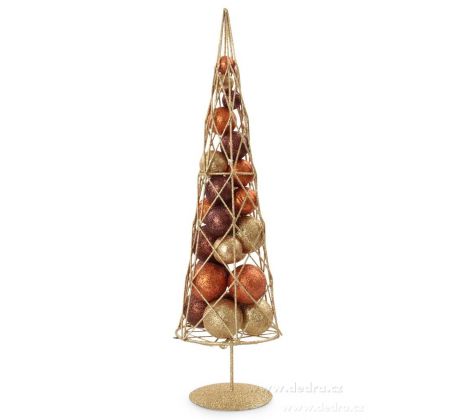 42 cm Moderní stromek s třpytiv.kouličkami