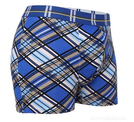 Boxerky, modré kostkované