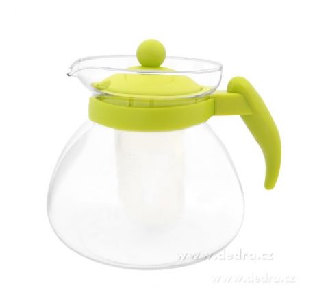 SKLENĚNÁ KONVICE, jasně zelená,1500 ml