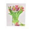 Dárková taška s tulipány, tulipány
