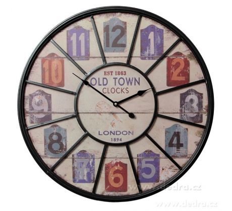 XXL dřevěné hodiny, LONDON 1894 nástěnné