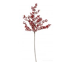 Bohatá větev s červenými bobulemi, 105 cm