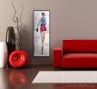 Obraz FASHION WOMAN, v červené mini