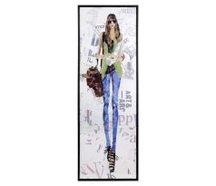 Obraz FASHION WOMAN, v zelené vestě