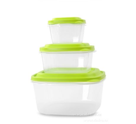 3ks  boxy na potraviny, 500 + 1200 + 3300 ml