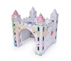 42 cm skládací 3D omalovánka "sestav a vymaluj si sám", HRAD