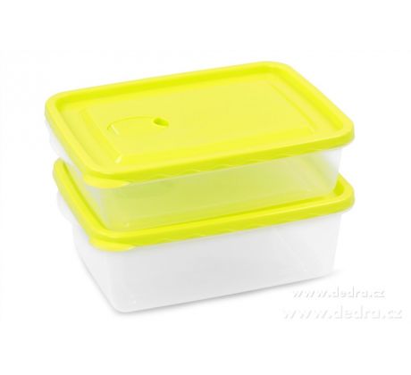 2 ks ventildóza, zelené,objem 2+1,5 l