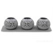 3 svícny na podnosu BALI CERAMICS,