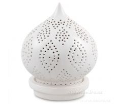 22 cm velký svícen s vyřezávaným stínidlem BALI CERAMICS