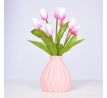 Kytice TULIPÁNŮ růžovo bílé, výška cca 31 cm