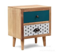 Noční stolek ELEGANT, se 2 šuplaty