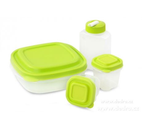 4ks boxy a lahev na potraviny 2x 120ml,710ml,270ml