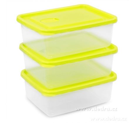 3 ks ventildóza, zelené, objem 2 l