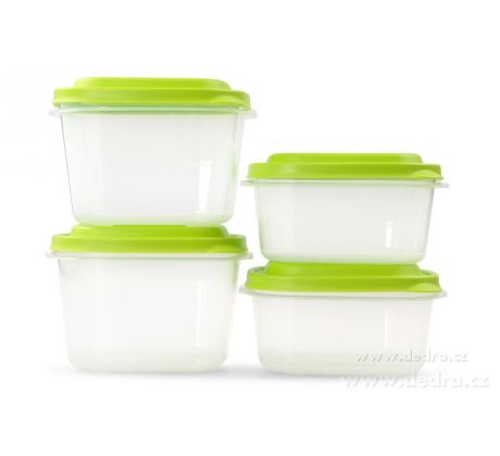 4ks sada potravinových boxů, 2x 1200ml,2x 1600ml
